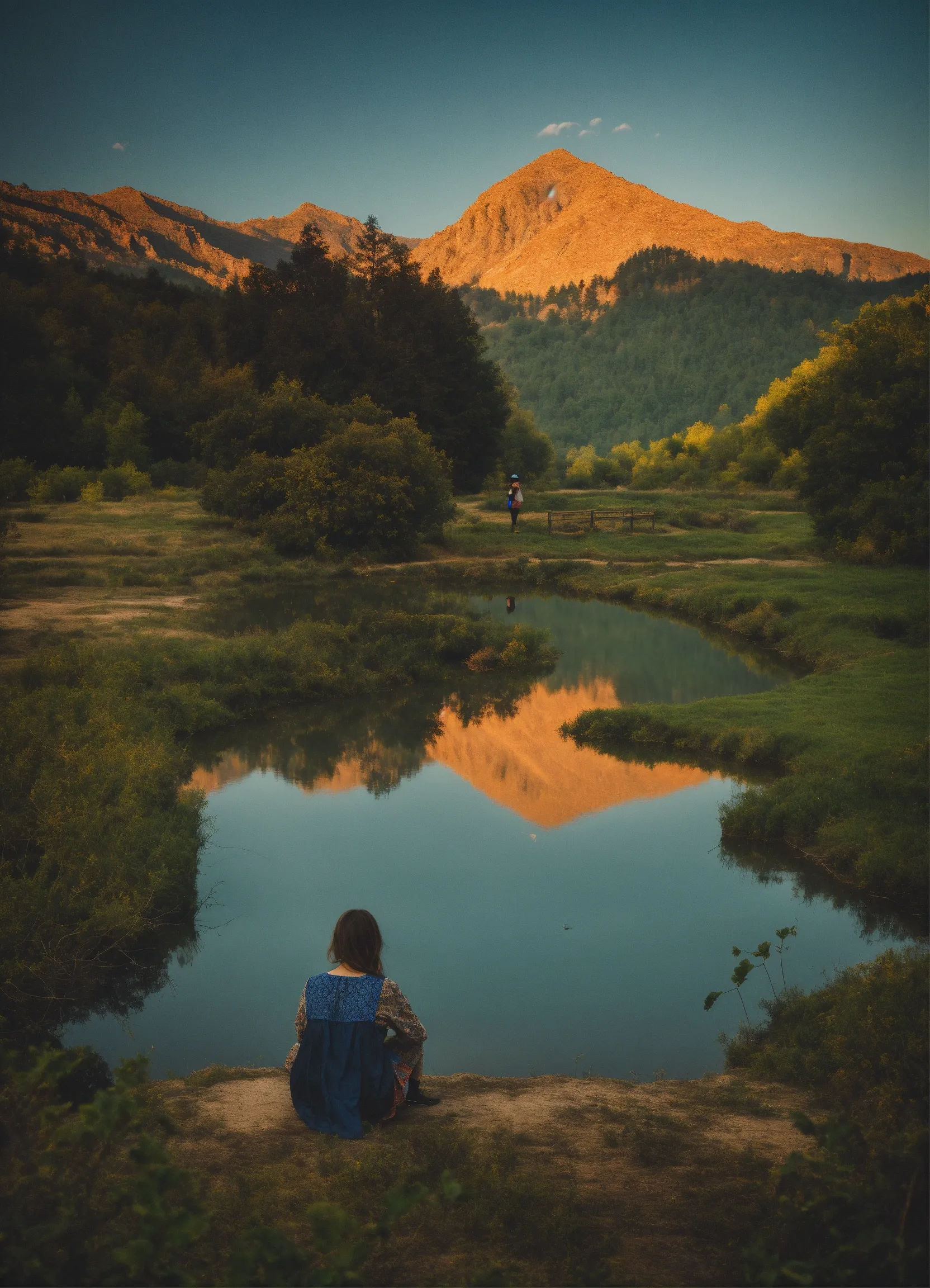 Vibrant abstract background with poetry overlaid