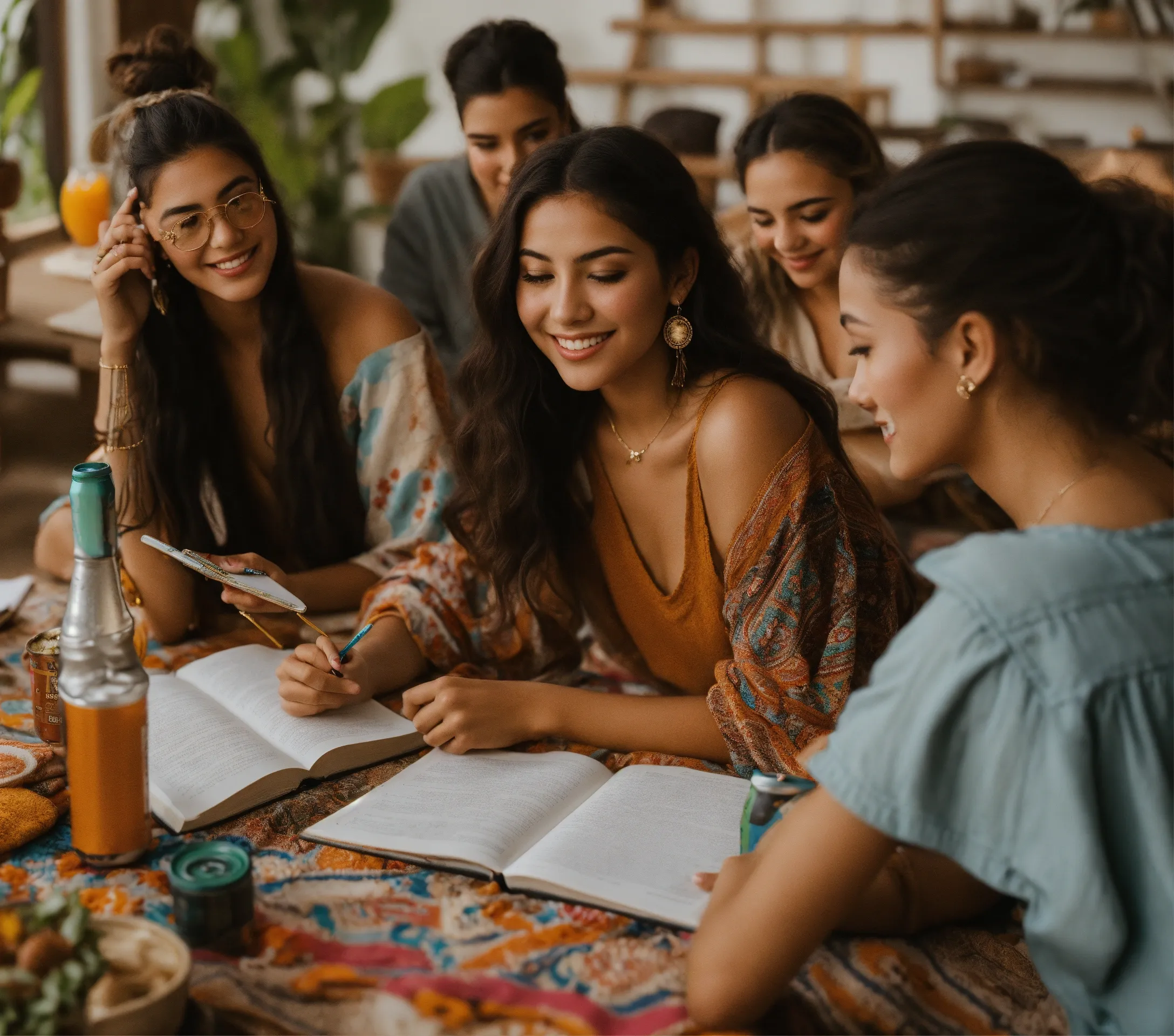 Gratitude list with decorative borders and small illustrations